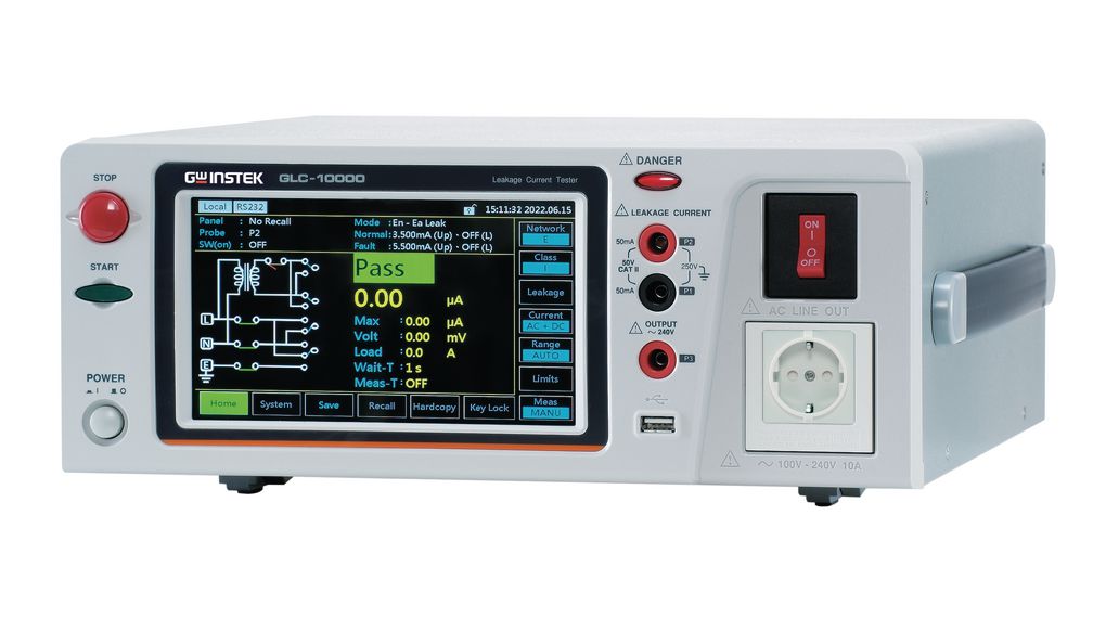 Leakage Current Tester with DE Type F (CEE 7/3) Socket, 10nA